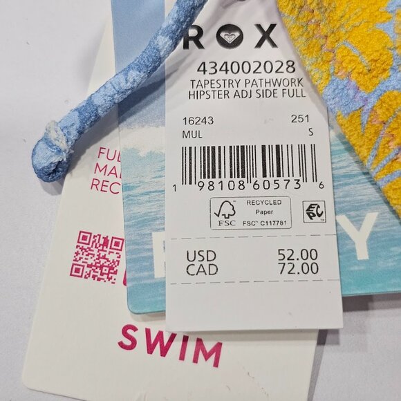 Roxy Tapestry Patchwork Hipster Lace Full Bottom - Picture 7 of 9